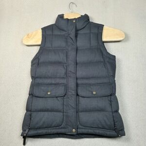 Filson Featherweight Down Vest Women's Small Gray Wool Blend Puffer Outdoor Hike